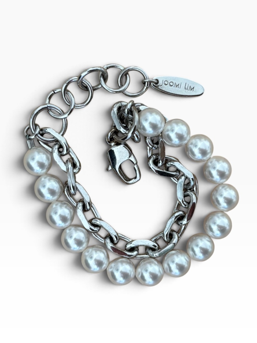 Joomi Lim Pearl and Chain Layered Bracelet